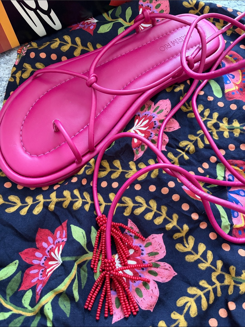 FARM Rio Pink Lace-Up Gladiator Sandals - Picture 2 of 5